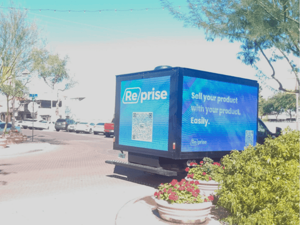 QR code on mobile OOH ad