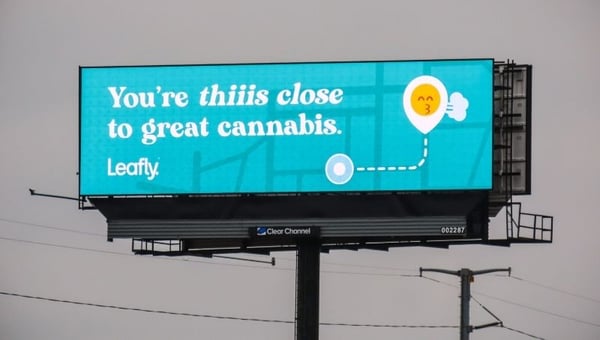 leafly - OOH campaign billboard